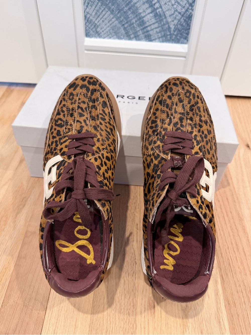 🆕 Sam Edelman Langley Leopard Sneakers sz. 9.5 - Picture 4 of 7